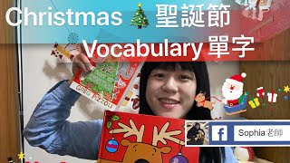 聖誕節英文單字 Christmas Vocabulary| 節慶英文｜Sophia老師｜英文家教 English Tutor｜Merry Christmas