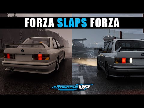 Forza Motorsport VS Forza 7: Graphics Comparison Spa In The Wet BMW M3 Gameplay 4K