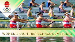 Women's Eight Repechage make the charge in their attempt to qualify for the final | #paris2024