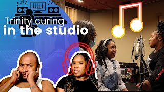 We caught trinity going in at the studio