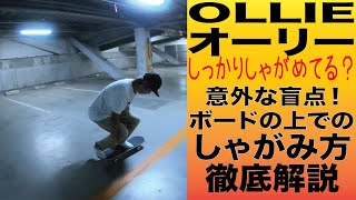 【初心者必見】オーリーの盲点!?凄く重要なしゃがみ方【スケボー】