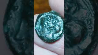 SICILY HIMERA Bronze Hemilitron 420-408 BC Nymph / Value in wreath #history #coin #ancientgreece