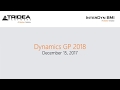 Dynamics GP 2018 Product Tour (12-15-17)