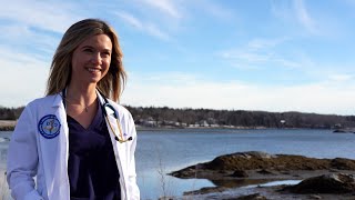 A world away, in remote Deer Isle, UNE students assist virus-stricken nursing home