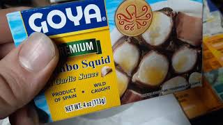 Goya Premium Jumbo Squid Unboxing In Garlic Sauce 2021 No Free Money For Me