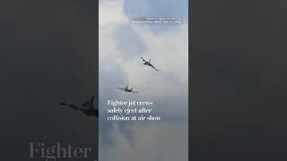 Fighter jet crews safely eject after collision at air show