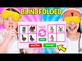 ISLA CHEATED!! BLINDFOLDED TRADE CHALLENGE In Adopt Me! Roblox