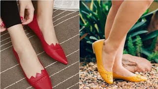 very beautiful and amazing collection of pointed toe flat pumps.