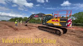 MJL Group’s New Volvo EC200EL on site in Topsham near Exeter, Devon.