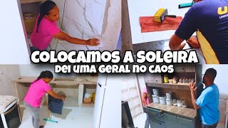 Diário de obra #19🏡Colocamos soleira no quarto|Rejuntei o que faltava na cozinha|Compras na shopee