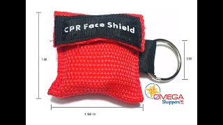 CPR Face Shield Red/Blue