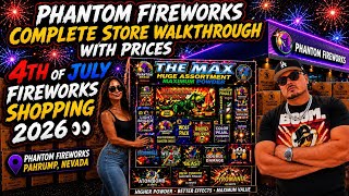 PHANTOM FIREWORKS COMPLETE STORE WALKTHROUGH WITH PRICES
