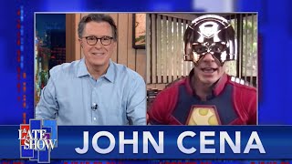 Dressed As Peacemaker, John Cena Confesses His Feelings About John Oliver
