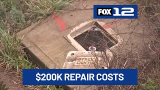 60 streetlights out in NE Portland after thieves strip copper wire, costing ODOT $200K