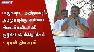 பாஜகவும்,அதிமுகவும், அமமுகவுக்கு சின்னம் கிடைக்கவிடாமல் சூழ்ச்சி செய்கிறார்கள் : டிடிவி தினகரன்