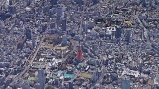 Tokyo tower on Google earth studio