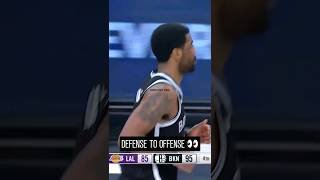 Nets Defense to Offense SEQUENCE vs Lakers | NBA highlights #shorts