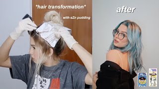 i bleached my hair again... and dyed it BLUE  *transformation* ft. eZn