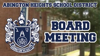 2024-11-6 Abington Heights School District Board Meeting