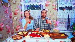 New Year in the Ural hinterland | festive table in russian traditions