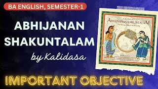 Abhigyan Shakuntalam by Kalidasa | Important Objective questions | BA English Honours Semester-1