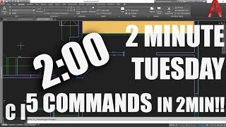 5 AutoCAD Commands You Need to Know in Two Minutes! - 2 Minute Tuesday