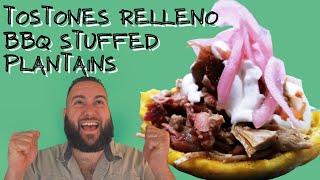 Tostones Rellenos | BBQ Pulled Pork Stuffed Plantains | New BBQ Recipes | BBQ Leftover Recipe | WHAT