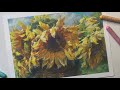 Oil pastel/Sunflower