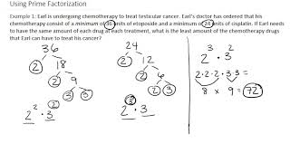 MAP 117- MA- LCM Using Prime Factorization
