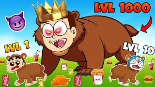 King Nobita Bear Eat Shinchan And Doraemon 😱😱 | Shinchan And Nobita Game | Funny Game