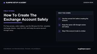 Create Your Exchange Account Safely for Glimpse