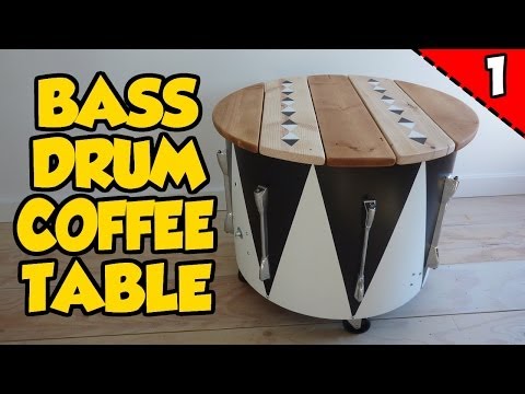 How to Make a BASS DRUM COFFEE TABLE - Part 1 of 2 How to Make a BASS DRUM COFFEE TABLE - Part 1 of 2
