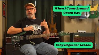 Easy Beginner Guitar Lesson When I Come Around by Green Day