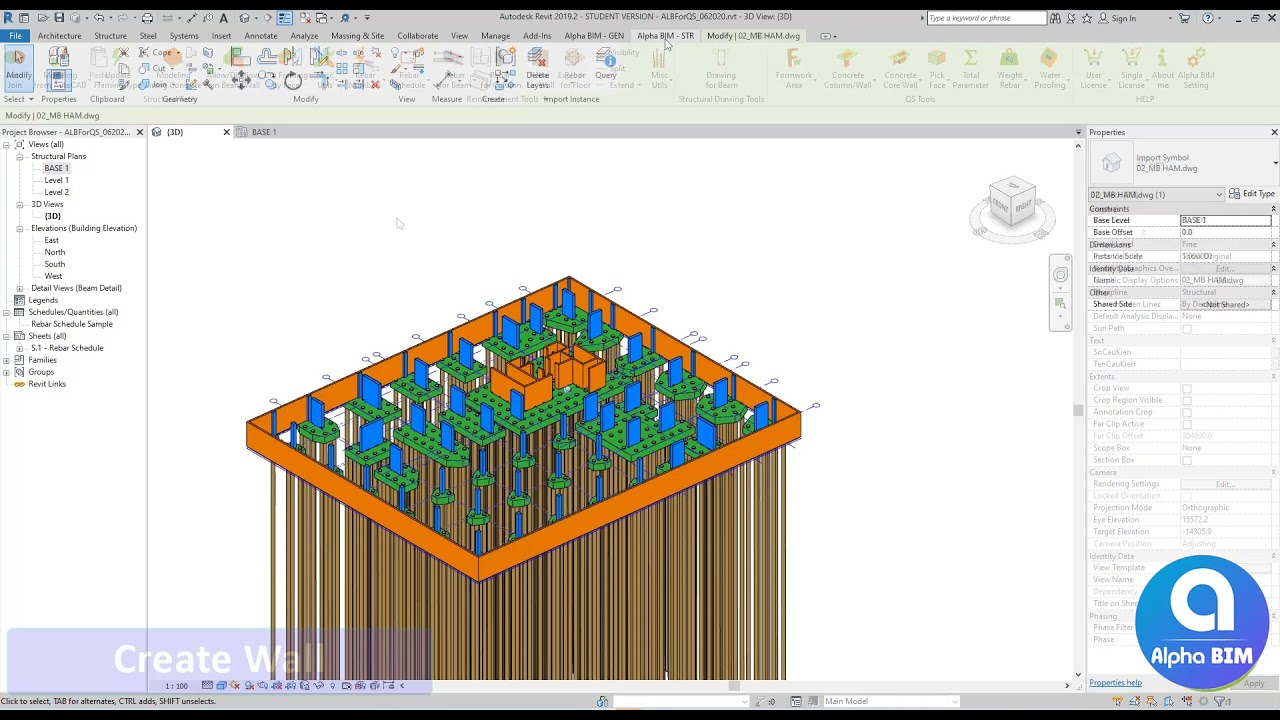 Convert AutoCAD To Revit | Dựng Mô Hình BIM Kết Cấu Từ AutoCAD | Tool ...