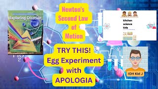 Newton's 2nd Law // Egg Experiment // Apologia Chemistry & Physics // Kitchen Science Kids