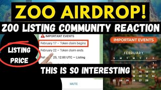 ZOO Airdrop Community Reaction \