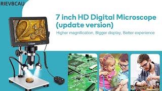 RIEVBCAU Microscópio Digital para Reparação, Ampliação 1200x, HD, USB, Profissional, Microscópios El