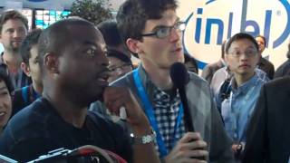 LeVar Burton gets a personal tour of Google TV at IDF 2010 in the Smart TV Pavillion