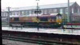 EWS class 66 168 at Doncaster