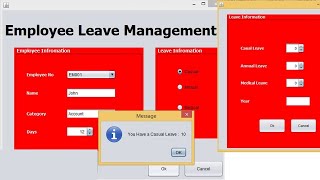 Employee Leave Management System using gui Java Swing mysql | java projects