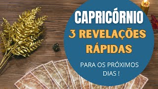 CAPRICÓRNIO| 3 REVELAÇÕES PARA OS PRÓXIMOS DIAS! 🍀❤️💵😍(PREVISÕES/TARIOT/SIGNOS/HORÓSCOPO).