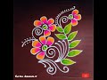 beautiful freehand rangoli design🌷🌺| creative freehand muggulu design | latest easy flower kolam |