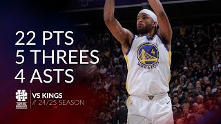 Moses Moody 22 pts 5 threes 4 asts vs Kings 24/25 season