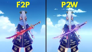 F2P Ayaka Vs P2W Ayaka | How Big is the Difference? | Genshin Impact