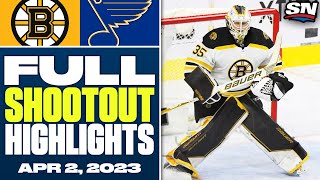 Boston Bruins vs. St. Louis Blues | FULL Shootout Highlights - April 2, 2023