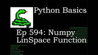 Python Basics Tutorial Numpy Linspace Function