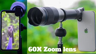 apexel 60x zoom lens video test || super HD Mobile Telephoto lens