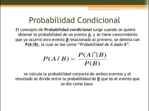 PROBABILIDAD CONDICIONAL - YouTube