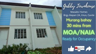 Murang RFO na Bahay sa Imus, Cavite| Gabby Townhouse by Masaito Homes 30 mins lang from MOA/NAIA