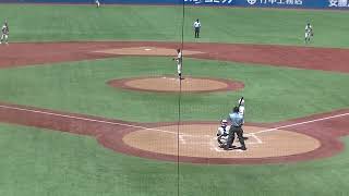 【甲子園・西東京大会準々決勝】早実１アウトから江崎大耀くんヒットを放つ【日大鶴ヶ丘対 早稲田実業 2023年7月23日】